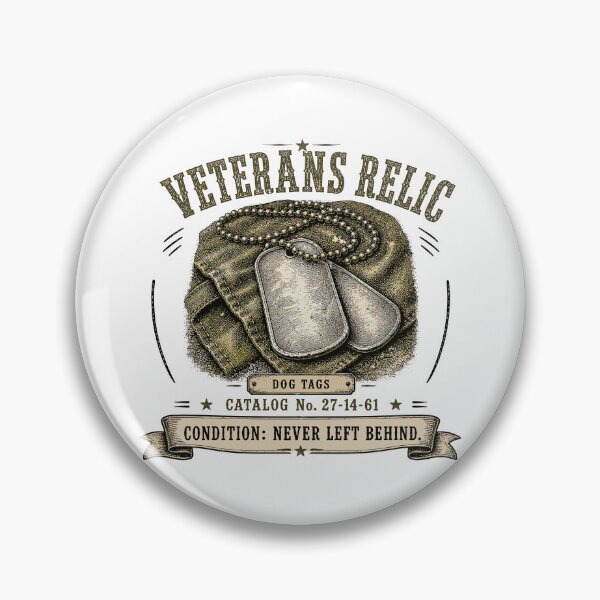 Item preview, Veterans Relic | Vintage Military Dog Tags | Never Left Behind | Military Americana designed and sold by Mikoff04-arts.