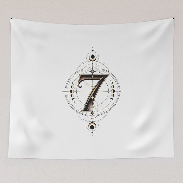 Item preview, Seven Balance Minimalist Spiritual Numerology Design designed and sold by NovaMoodCo.