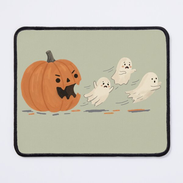 Item preview, Pumpkin Chasing Ghosts Cute Spooky Halloween Doodle Scene designed and sold by FreshVibe Prints.