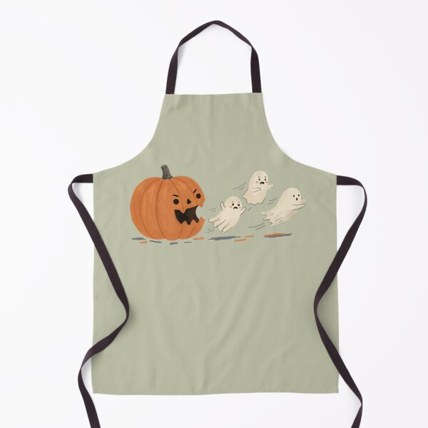 Item preview, Pumpkin Chasing Ghosts Cute Spooky Halloween Doodle Scene designed and sold by FreshVibe Prints.