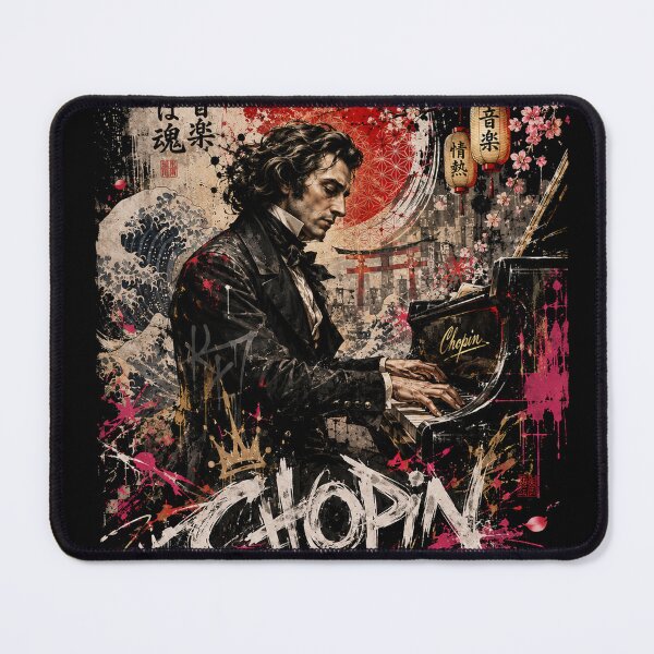 Item preview, Chopin Revolution of the Soul Japanese Art Music Poster designed and sold by Gaviani Design Studio.