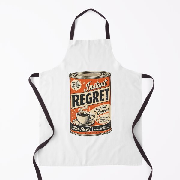 Item preview, Funny Instant Regret Vintage Label | Retro Coffee Humor designed and sold by FBA.
