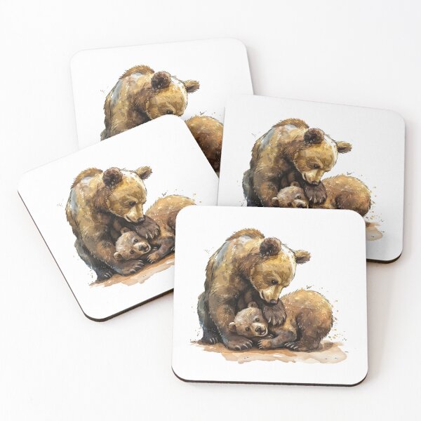 Item preview, Bear Cub | Cute Woodland Animal Watercolor Art designed and sold by Mandayartstudio.