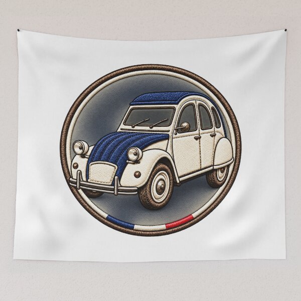 Item preview, Vintage French Car Embroidered Badge designed and sold by Globe Dolls.