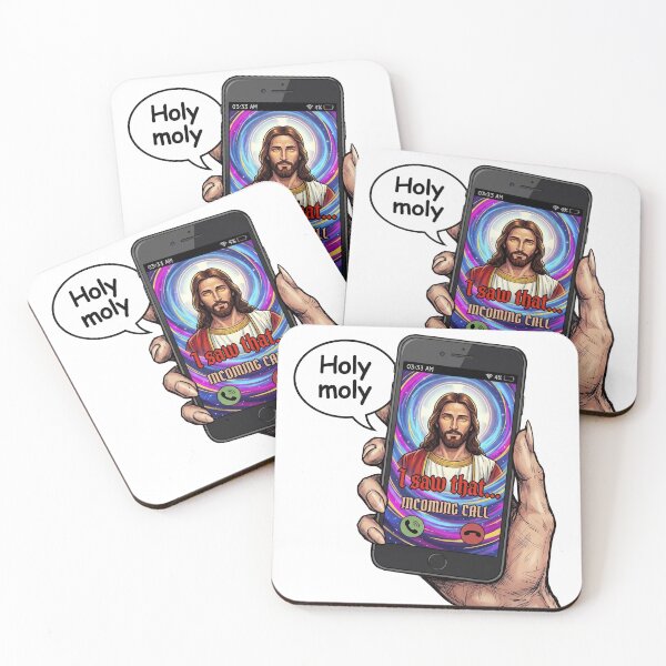 Item preview, Jesus Calling Funny Christian Phone Meme Holy Moly I Saw That designed and sold by LOVEARTDESIGN.