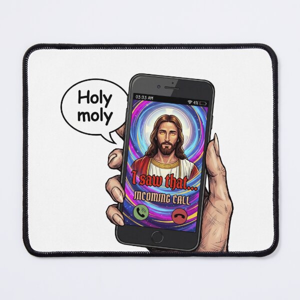 Item preview, Jesus Calling Funny Christian Phone Meme Holy Moly I Saw That designed and sold by LOVEARTDESIGN.