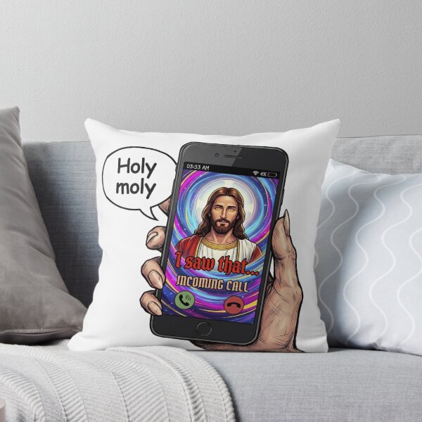 Item preview, Jesus Calling Funny Christian Phone Meme Holy Moly I Saw That designed and sold by LOVEARTDESIGN.