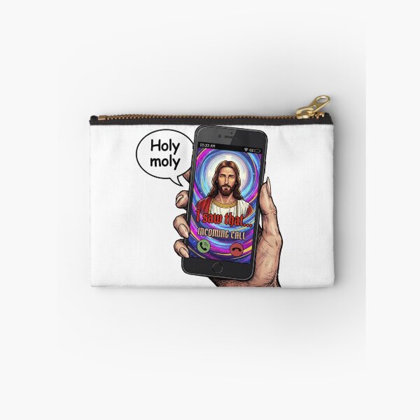 Item preview, Jesus Calling Funny Christian Phone Meme Holy Moly I Saw That designed and sold by LOVEARTDESIGN.