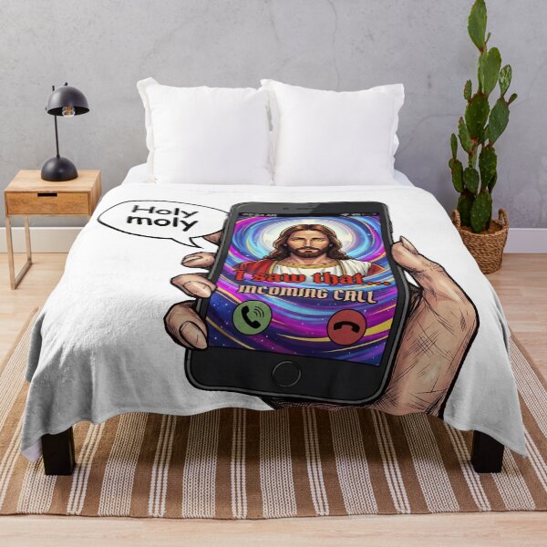 Item preview, Jesus Calling Funny Christian Phone Meme Holy Moly I Saw That designed and sold by LOVEARTDESIGN.
