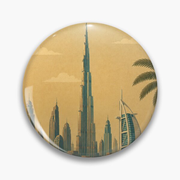 Item preview, Dubai Vintage – Burj Khalifa | Retro UAE Travel Poster designed and sold by Vintage city life.