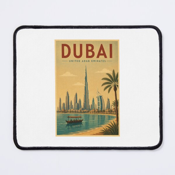Item preview, Dubai Vintage – Burj Khalifa | Retro UAE Travel Poster designed and sold by Vintage city life.