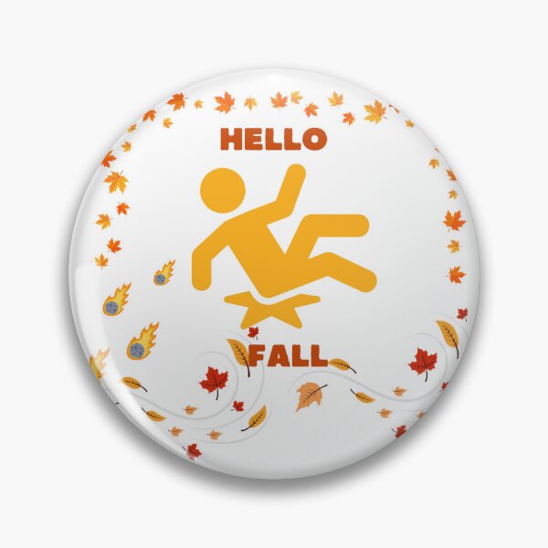 Item preview, Hello Fall Autumn Skater Sticker | Cute Roller Skating Fall Sticker designed and sold by InfiniteTribute.