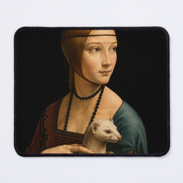 Item preview, Quietly Judging Since 1490 – Funny Lady with an Ermine Vintage Museum Art T-Shirt. designed and sold by SaraSumi.