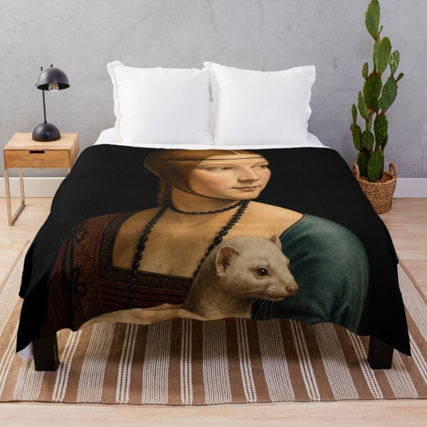 Item preview, Quietly Judging Since 1490 – Funny Lady with an Ermine Vintage Museum Art T-Shirt. designed and sold by SaraSumi.