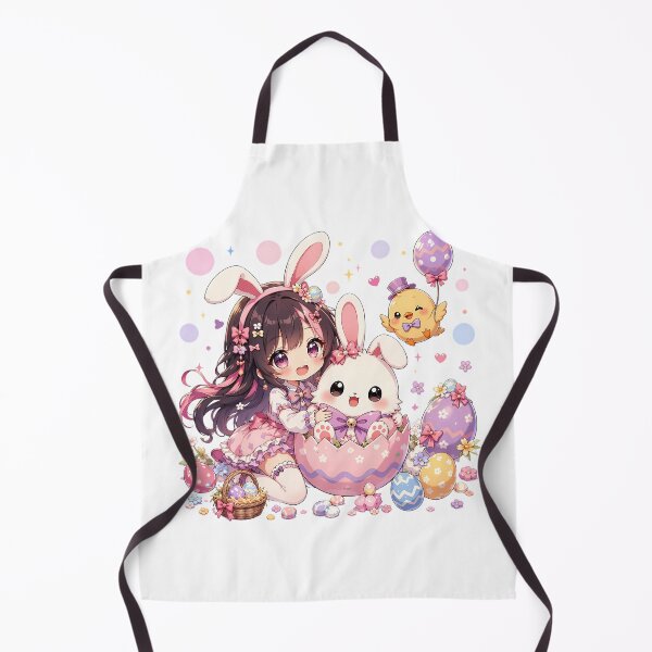 Item preview, Kawaii Easter Bunny Girl – Cute Chibi Anime Spring Art designed and sold by Revyra Design .