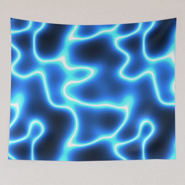 Item preview, Electric Blue Neon Wave Pattern designed and sold by Sybille-Yates.