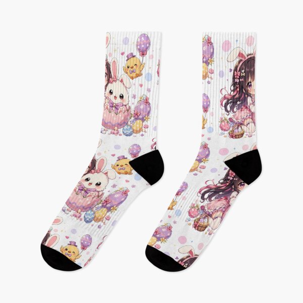 Item preview, Kawaii Easter Bunny Girl – Cute Chibi Anime Spring Art designed and sold by Revyra Design .