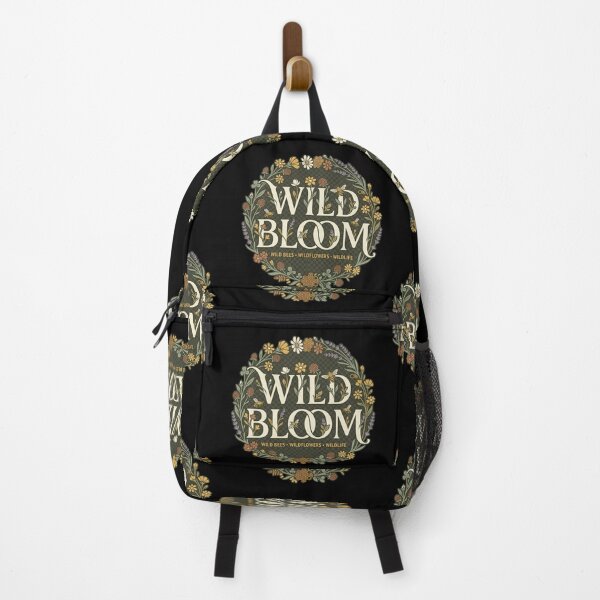 Item preview, Wild Bloom Wild Bees Wildflowers Vintage Botanical Crest designed and sold by Amr Darwish Graphic designer.