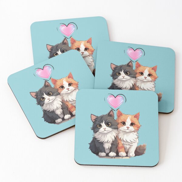 Item preview, Cute Fluffy Cats Love Pink Heart Best Friends Shirt designed and sold by MariaPCMaria.