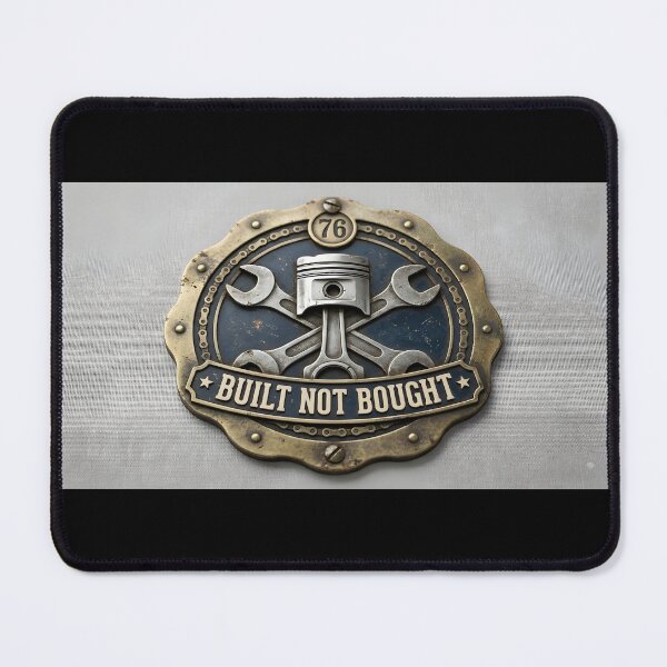 Item preview, Built Not Bought Vintage Garage Mechanic Badge designed and sold by eihabo.