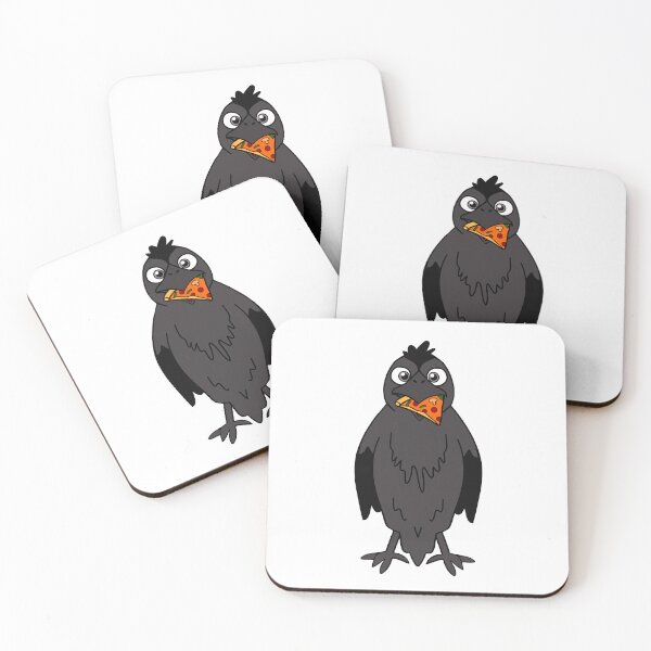 Item preview, Crow Eating Pepperoni Pizza Slice designed and sold by Sartoris Art.