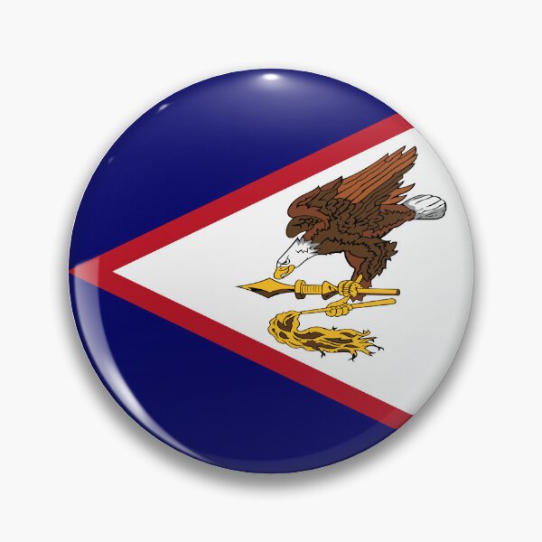 Item preview, Round American Samoa Flag Icon | Circular American Samoan Flag Button Element designed and sold by NTGUILTY.