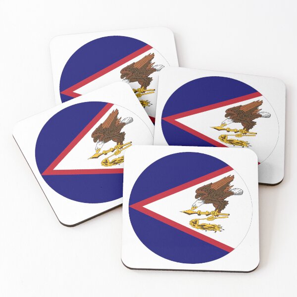 Item preview, Round American Samoa Flag Icon | Circular American Samoan Flag Button Element designed and sold by NTGUILTY.