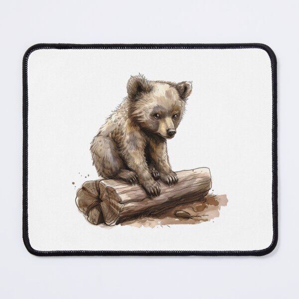 Item preview, Bear Cub | Cute Woodland Animal Watercolor Art designed and sold by Mandayartstudio.