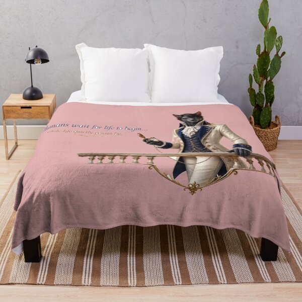 Item preview, Waiting for Life – Philosophical Cat Quote designed and sold by VolkovaLenaArt.