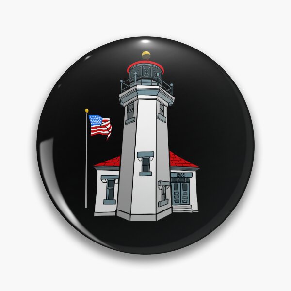 Item preview, Point Robinson Lighthouse Vashon Island WA 1885 Art designed and sold by Urban Muse And Sultry Hues.
