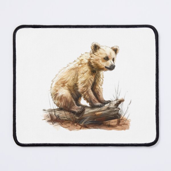 Item preview, Bear Cub | Cute Woodland Animal Watercolor Art designed and sold by Mandayartstudio.