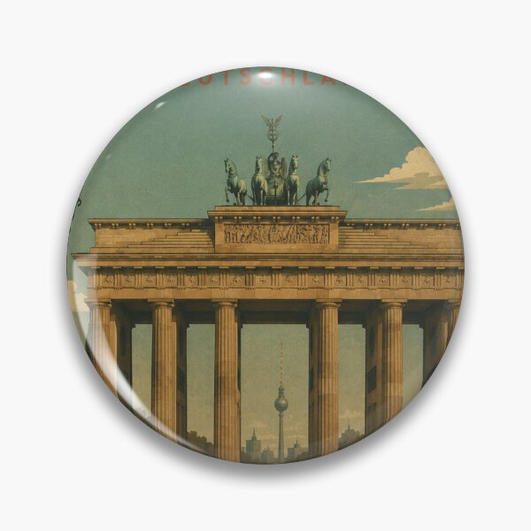 Item preview, Berlin Vintage – Brandenburg Gate | Retro German Travel Poster designed and sold by Vintage city life.