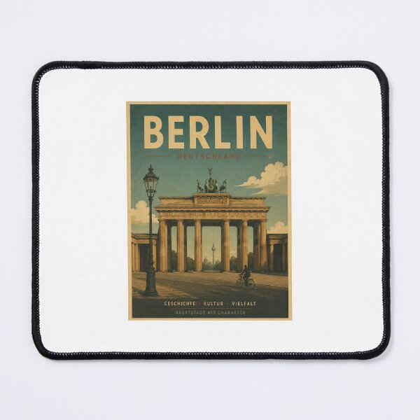 Item preview, Berlin Vintage – Brandenburg Gate | Retro German Travel Poster designed and sold by Vintage city life.