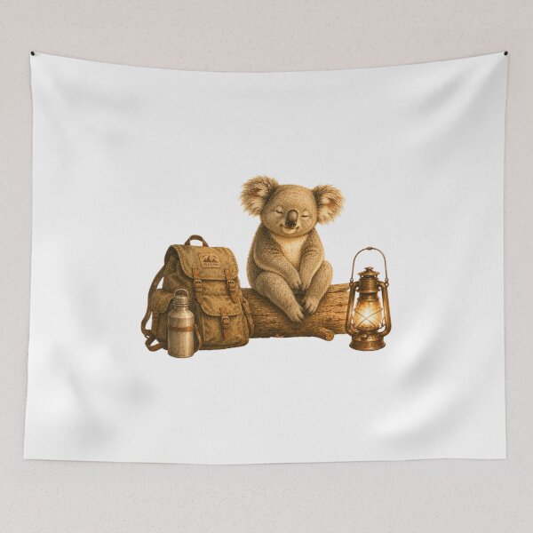 Item preview, Wanderlust Koala Vintage Backpack Rustic Nature Travel designed and sold by AQUILAKREO.