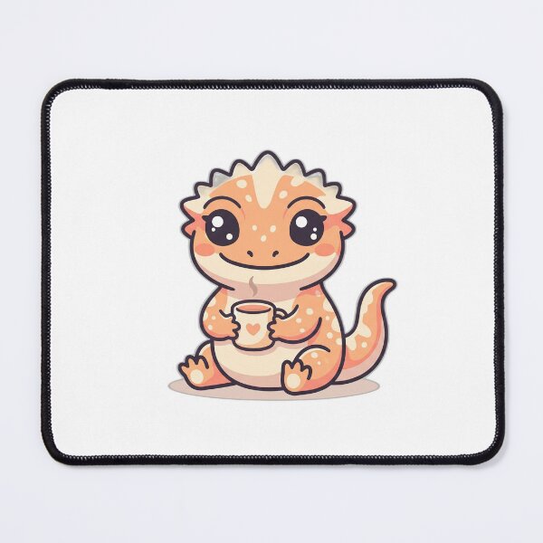Item preview, Gecko Drinking Coffee Cute Sticker designed and sold by PocketPetStudio.