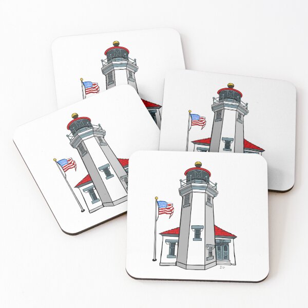 Item preview, Point Robinson Lighthouse Vashon Island WA 1885 Art designed and sold by Urban Muse And Sultry Hues.