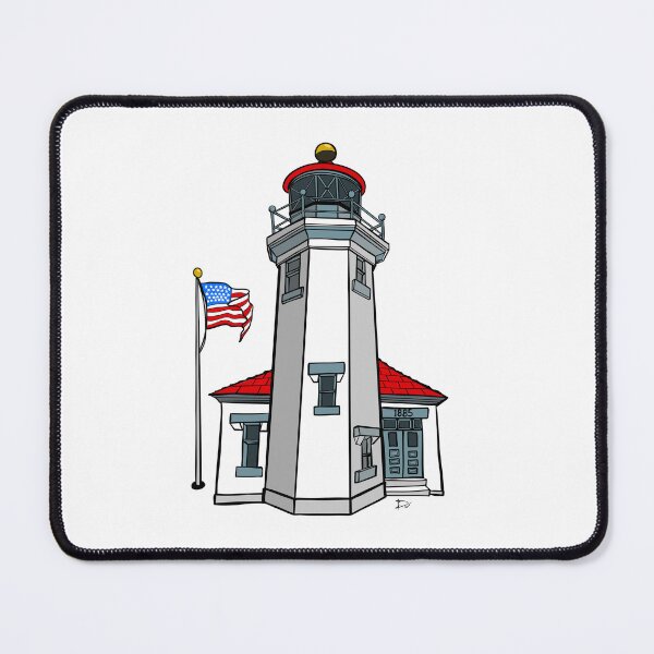 Item preview, Point Robinson Lighthouse Vashon Island WA 1885 Art designed and sold by Urban Muse And Sultry Hues.