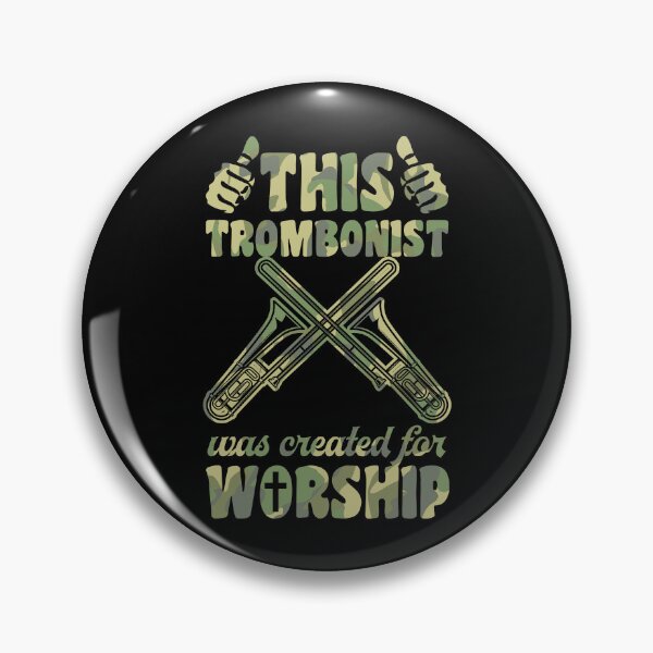 Item preview, This Trombonist Was Created For Worship Christian Trombone designed and sold by Rock Paper T-Shirts.