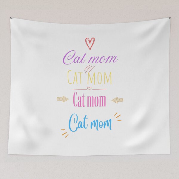 Item preview, Cat Mom Typography desing, Multi-font Desing Art \\ Colorful designed and sold by Laysa Kaline.