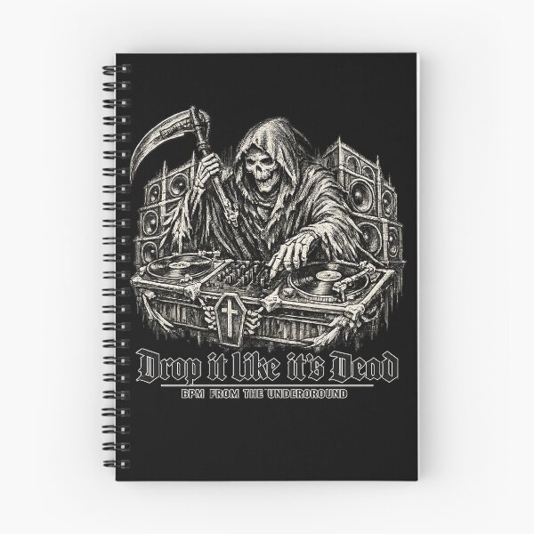 Item preview, Grim Reaper DJ Drop It Like Its Dead Rave Art designed and sold by  ZenRave Designs.