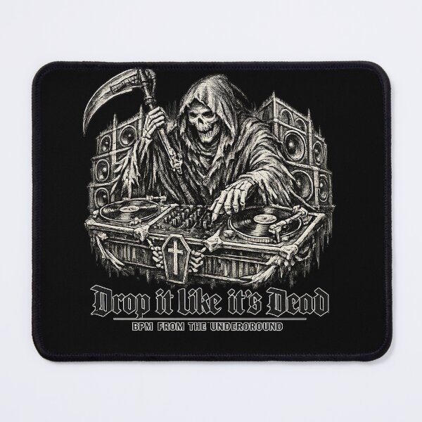 Item preview, Grim Reaper DJ Drop It Like Its Dead Rave Art designed and sold by  ZenRave Designs.