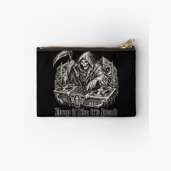 Item preview, Grim Reaper DJ Drop It Like Its Dead Rave Art designed and sold by  ZenRave Designs.
