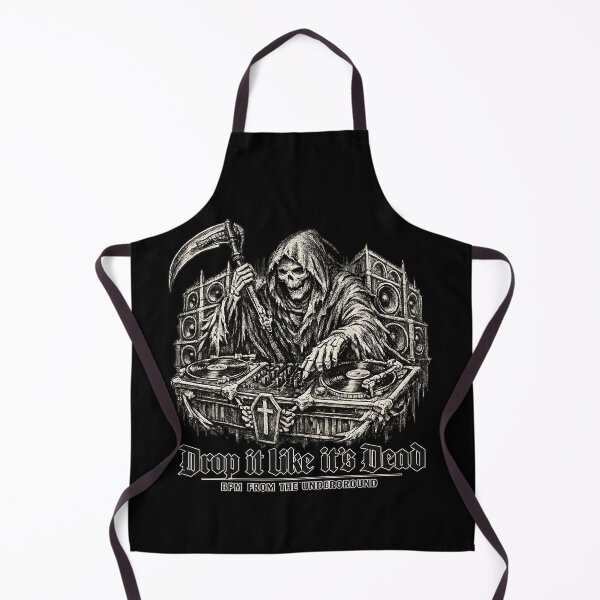 Item preview, Grim Reaper DJ Drop It Like Its Dead Rave Art designed and sold by  ZenRave Designs.