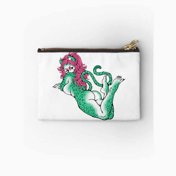 Item preview, Green Leopard Cat Girl Art designed and sold by a-baker-zl.