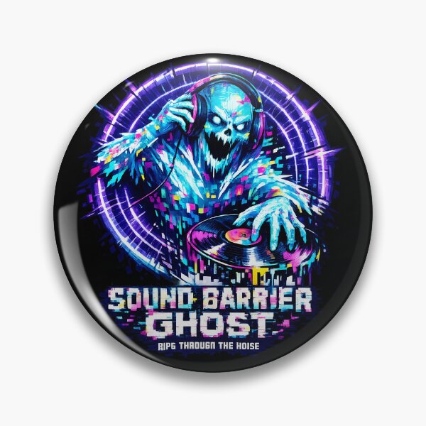 Item preview, Ghost DJ Glitch Sound Barrier Rave Art designed and sold by  ZenRave Designs.