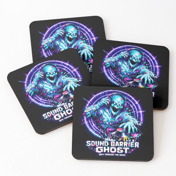Item preview, Ghost DJ Glitch Sound Barrier Rave Art designed and sold by  ZenRave Designs.