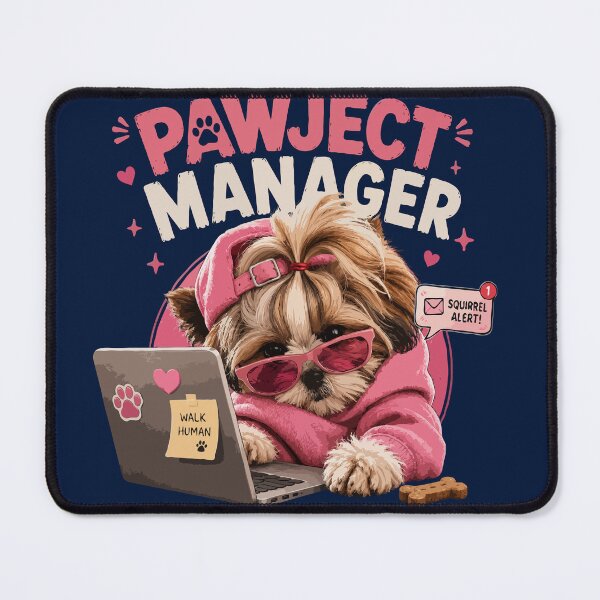 Item preview, Shih Tzu Pawject Manager – Funny Dog Office Design designed and sold by PawsAndPallette .