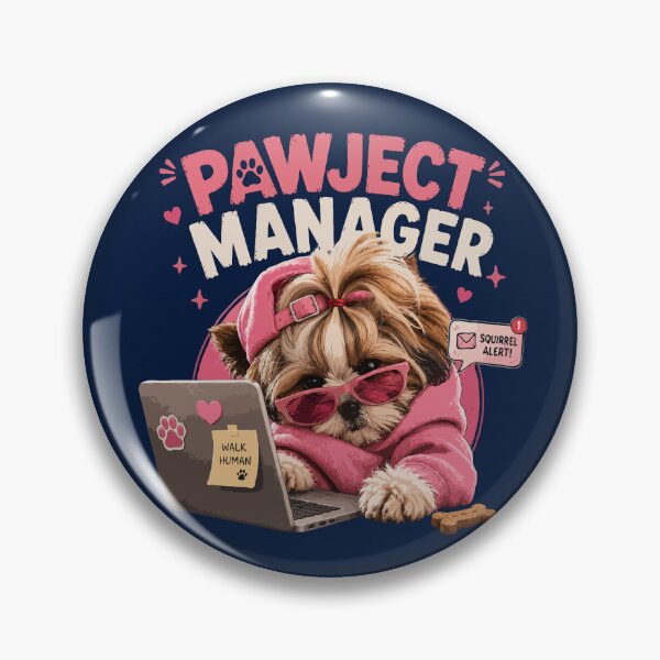 Item preview, Shih Tzu Pawject Manager – Funny Dog Office Design designed and sold by PawsAndPallette .