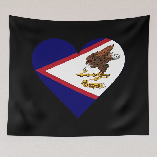 Item preview, American Samoa Heart Flag Graphic | I Love American Samoa Patriotic Symbol designed and sold by NTGUILTY.
