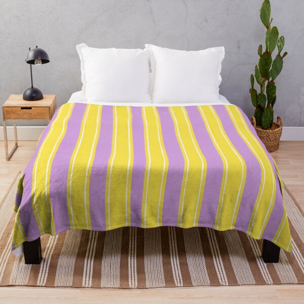 Item preview, Purple and Yellow Wavy Stripes Abstract Pattern designed and sold by tarzbol.